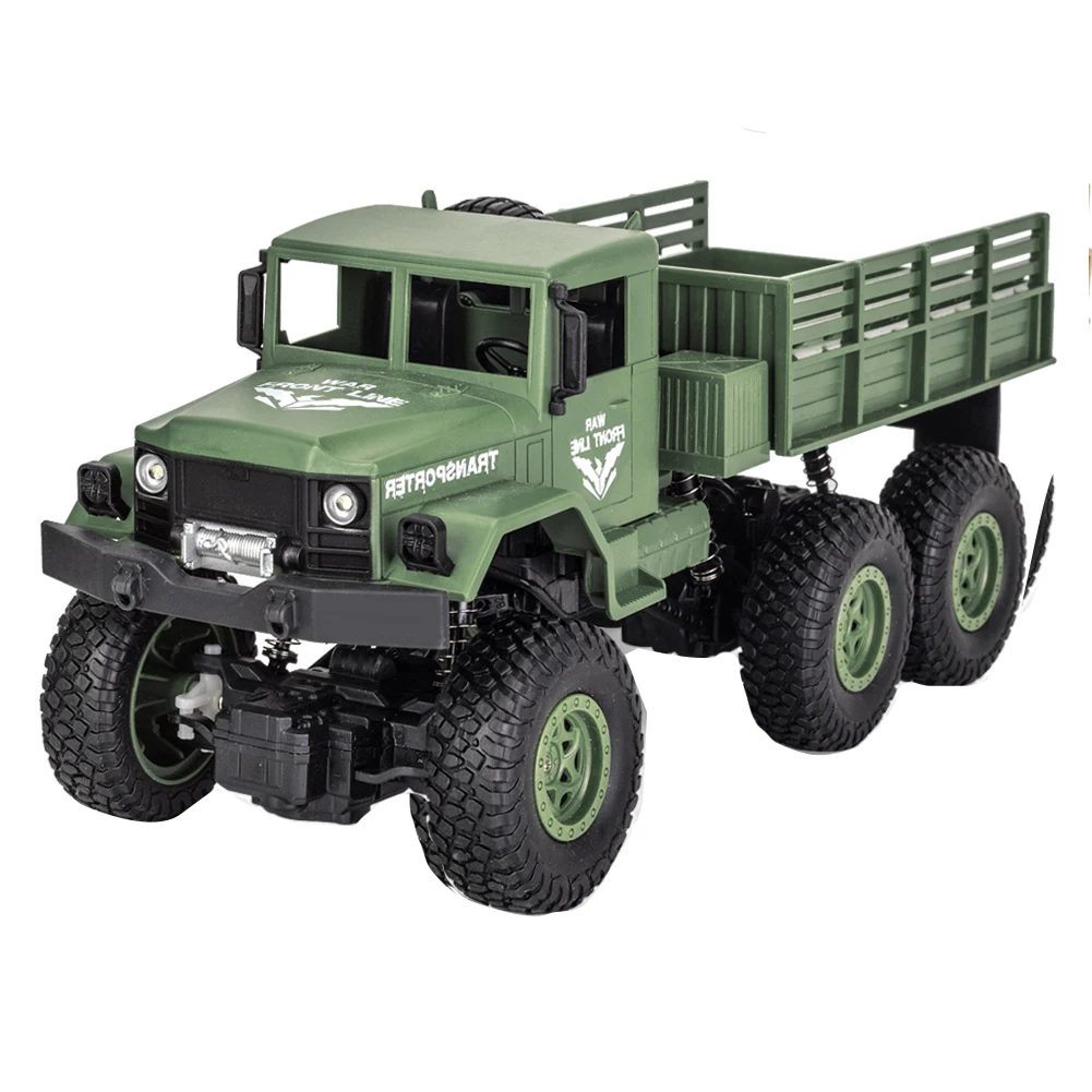 1:18 восхождение самосвал зарядка через usb 2,4 г внедорожных привода RC грузовик с отверткой шесть колесами Funny на открытом воздухе с амортизацией для детей - Color: Green