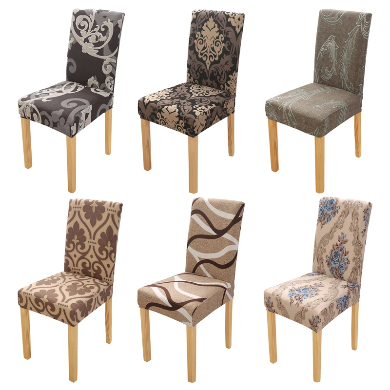 Dining Chair Covers Spandex Elastic Cover Print Decorative Chair