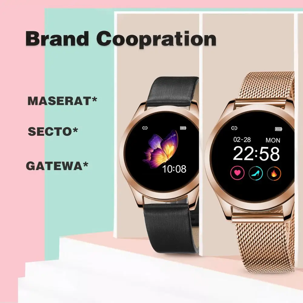 Vwar, женские Смарт-часы, IP68, водонепроницаемые наручные часы, пульсометр, Bluetooth, часы, женский браслет, дамские часы VS KW10 KW20, умные часы