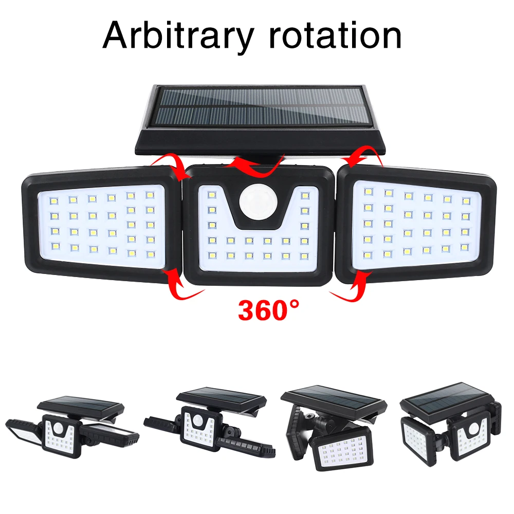 Motion Sensor Garden Rotatable Waterproof Outdoor Street Lamp Wall Lamp Wall Light Spotlight Durable Foldable Energy Saving PIR