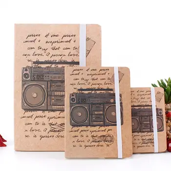 

Delicate Brown Paper Cover Office Student Notebook (Style Random)