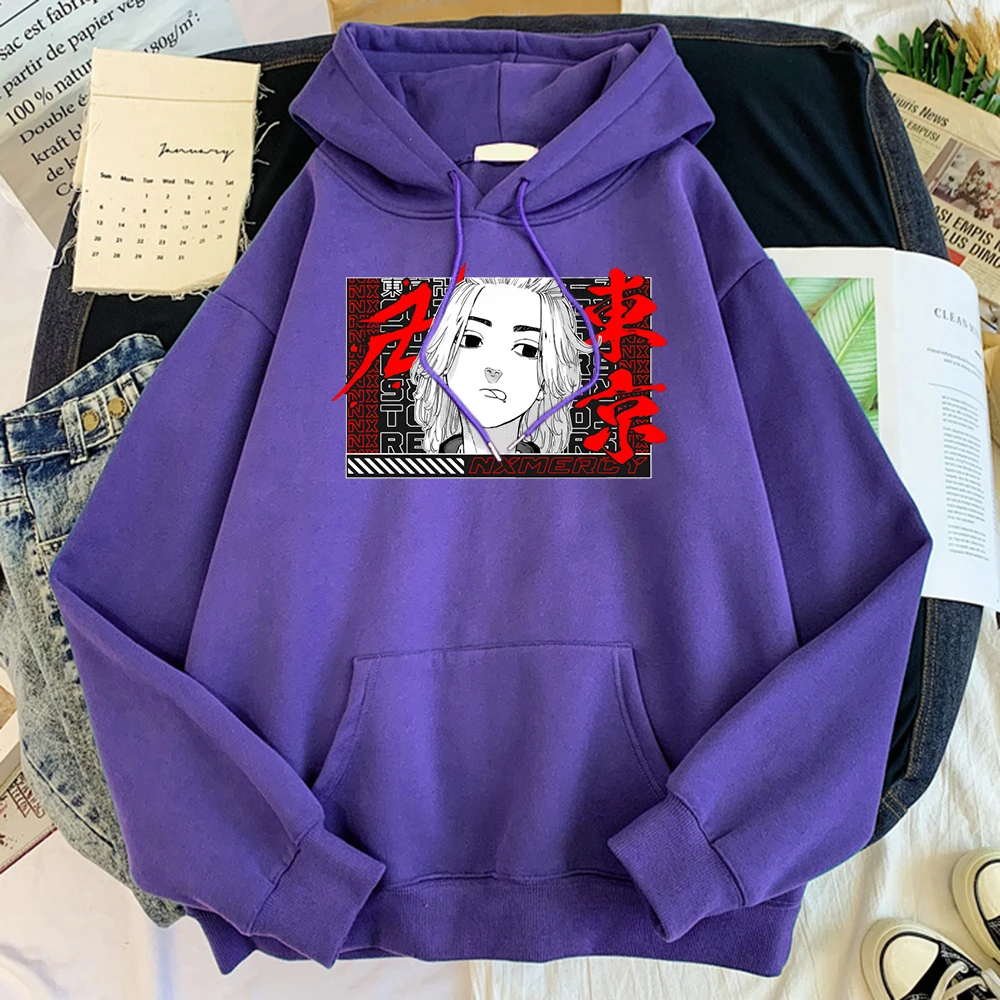 Erkek kazak Anime Tokyo Revengers Manjiro Sano baskılı Hoodies erkek