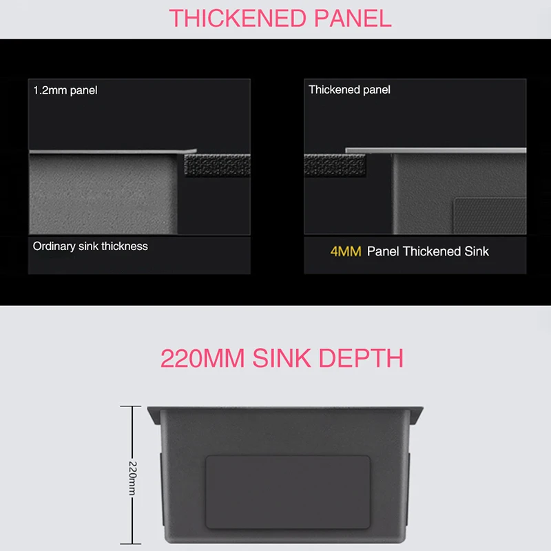 Rose Gold Undermount Kitchen Sink Nanometer Rose Gold 304 Stainless Steel Manual Sink Single Bar Counter Kitchen Sink 5