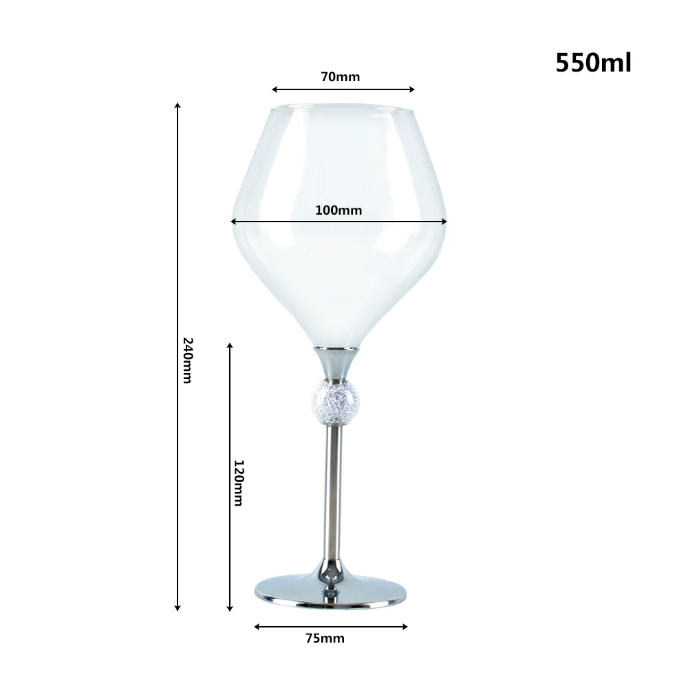 Oh Trend New Design Custom Creative Wine Glass Wedding Glasses For The Bride And Groom Party Table Center Decoration Goblet
