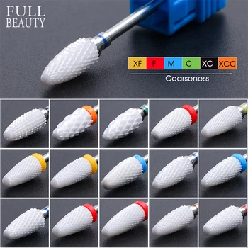 

1pc Ceramic Nail Drill Bits Manicure Bullet Milling Cutter Flame Bits for Cuticle Clean Electric Machine Nail File Tool CHB01-23