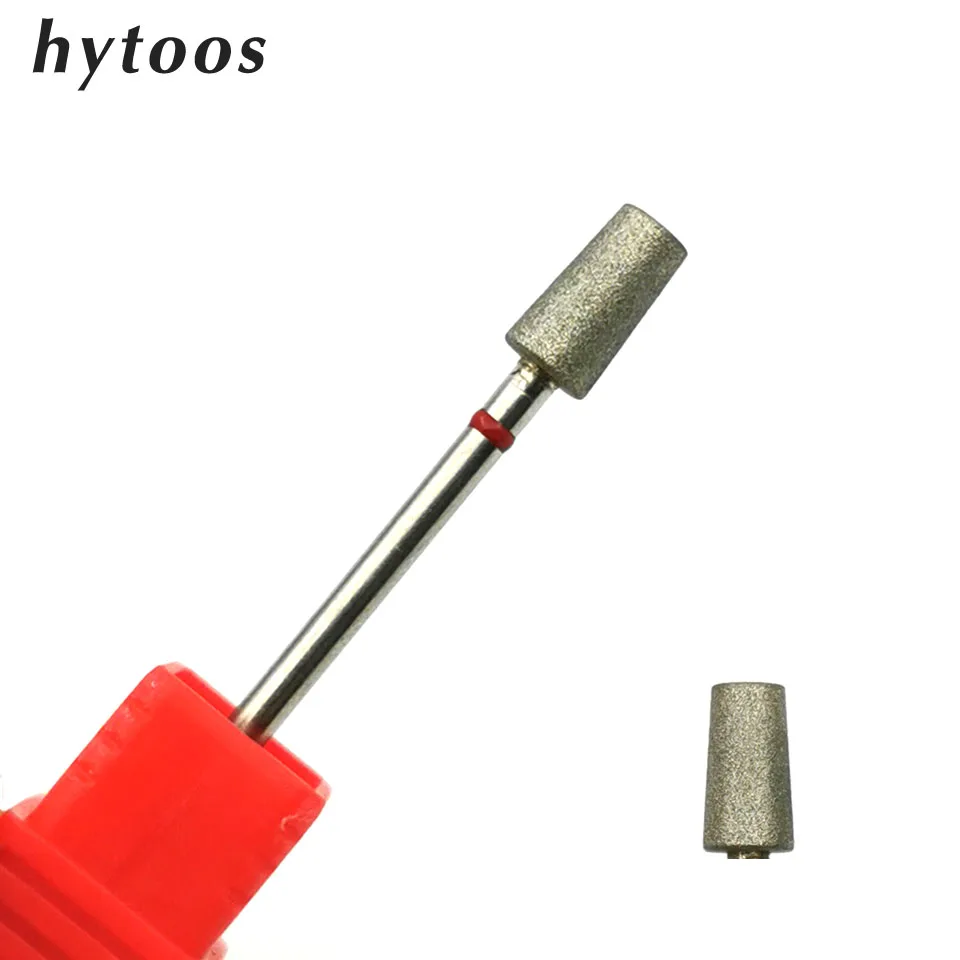 

HYTOOS Fine Grit русские сверла для кутикулы алмазные сверла для ногтей электрическая дрель для маникюра роторные мельницы для заусенцев аксессуары для ногтей инструмент