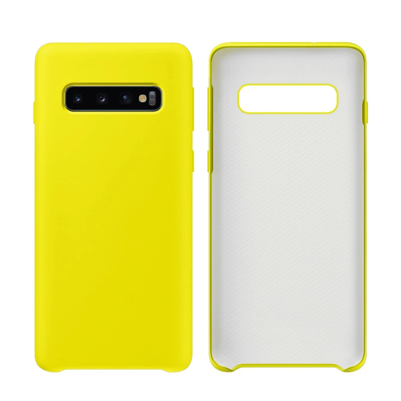 Силиконовый чехол для samsung S10 Plus, веб-версия для samsung Galaxy S10 S10e Plus, чехол - Цвет: Цвет: желтый