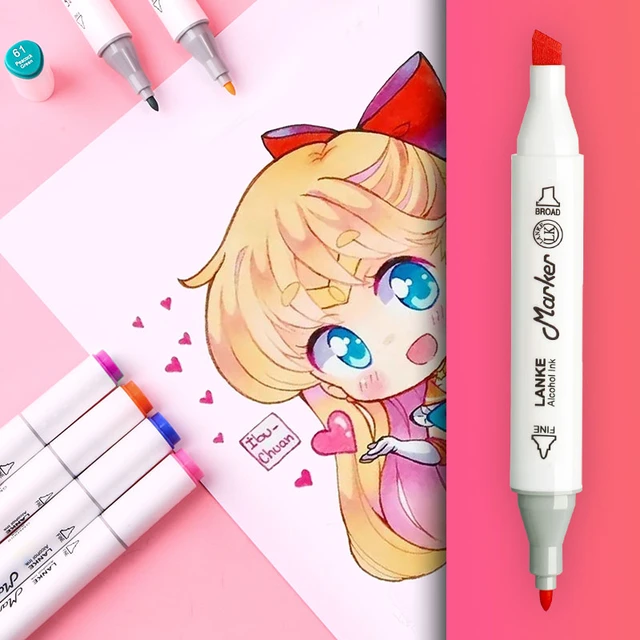 Art Marker Pen Alcohol Markers  Alcohol Markers Sketch Marker - 24/60  Color Double - Aliexpress