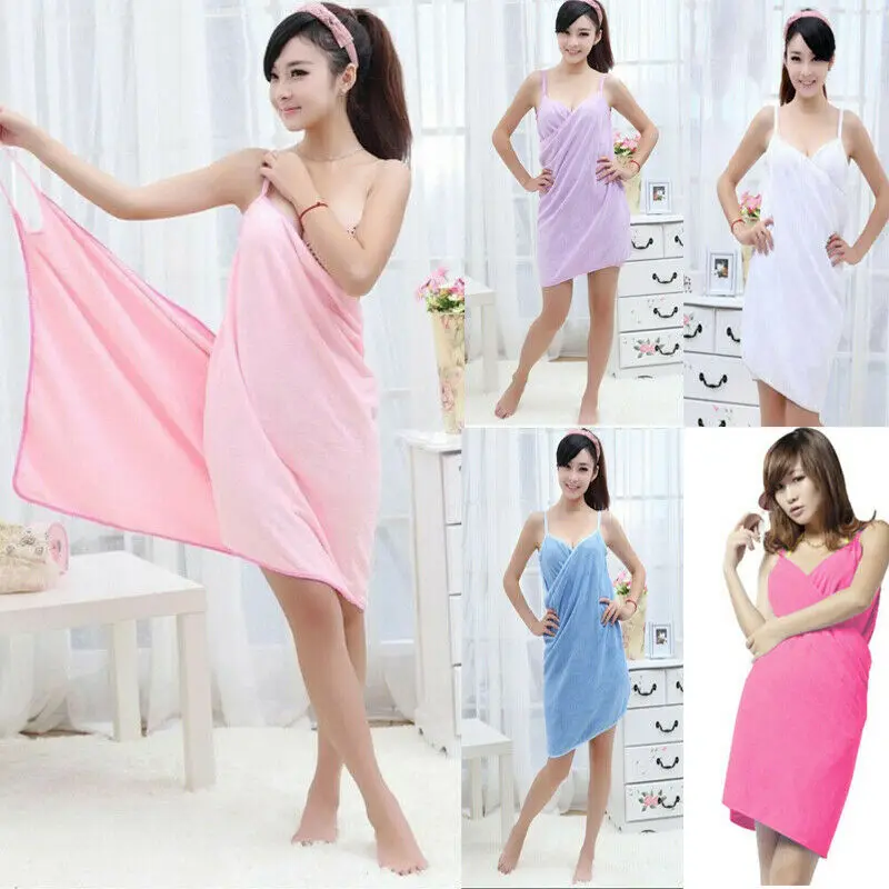 Bath Wearable Towel Dress Women's Lady Fast Drying Beach Spa Magical Nightwear S 