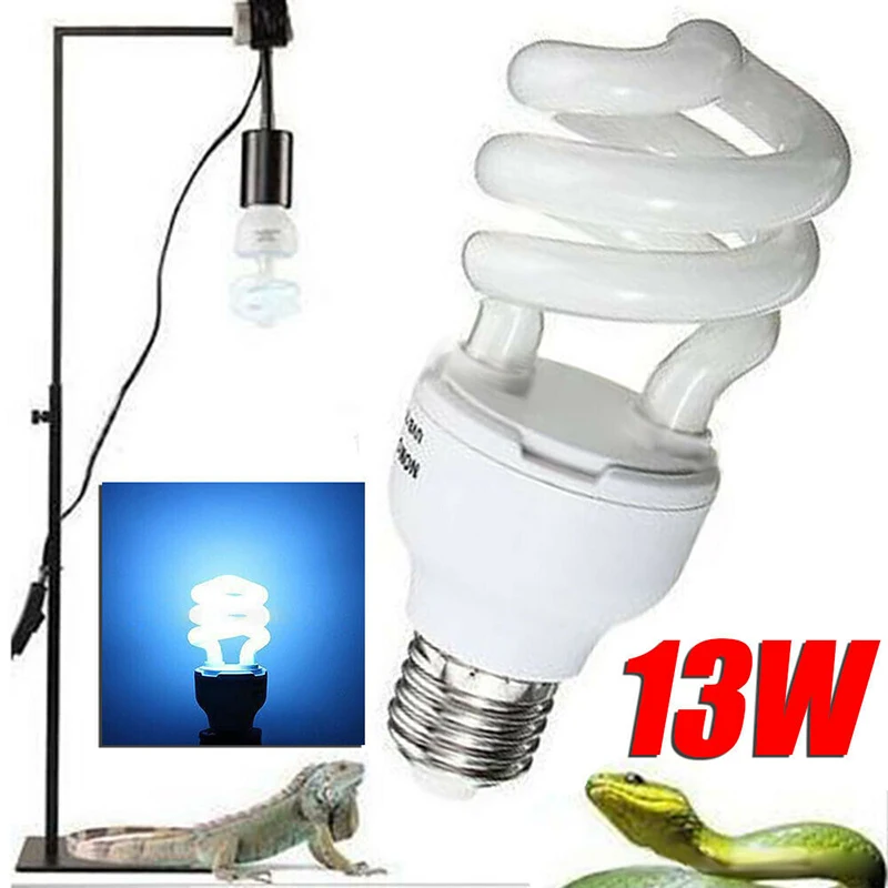 5.0/10.0 uvb 13/26w luz compacta lâmpada réptil terrário fluorescente lâmpadas dss899