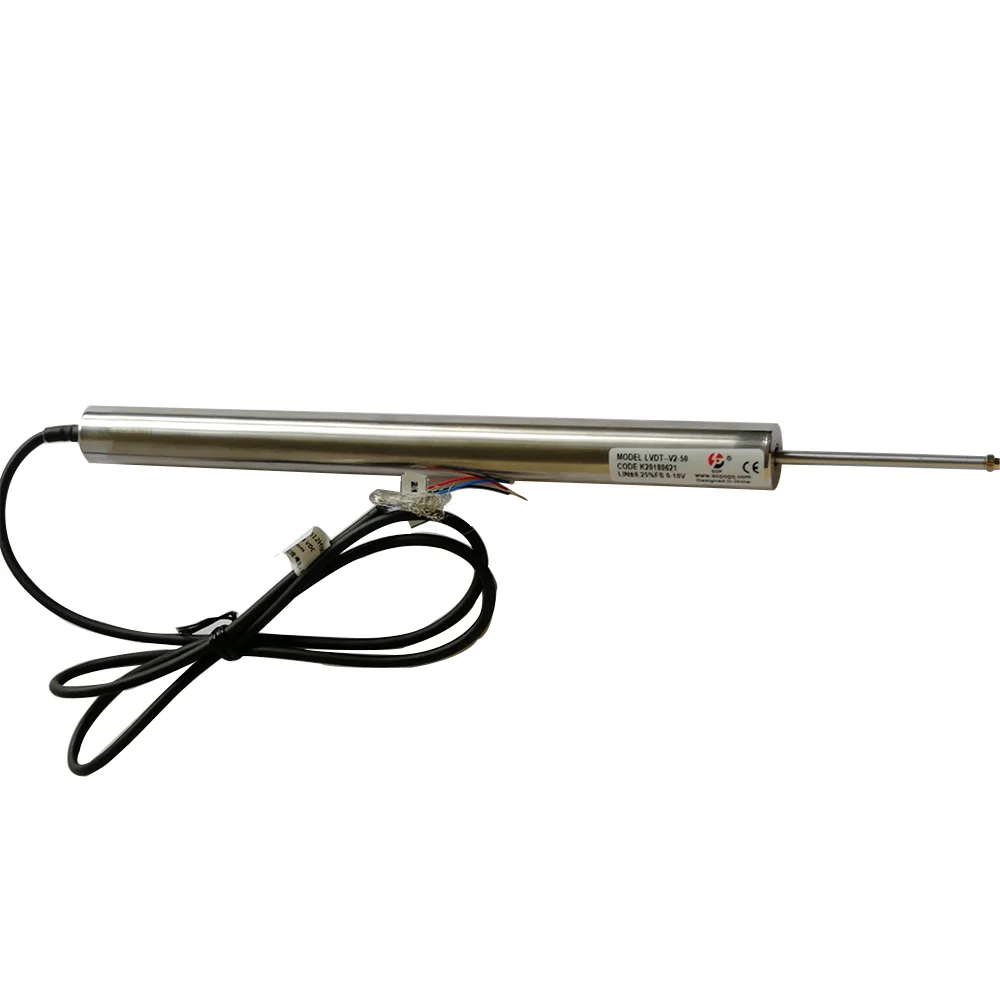 Sensor LVDT cargado por resorte de carrera de 50mm de salida de 0 10V