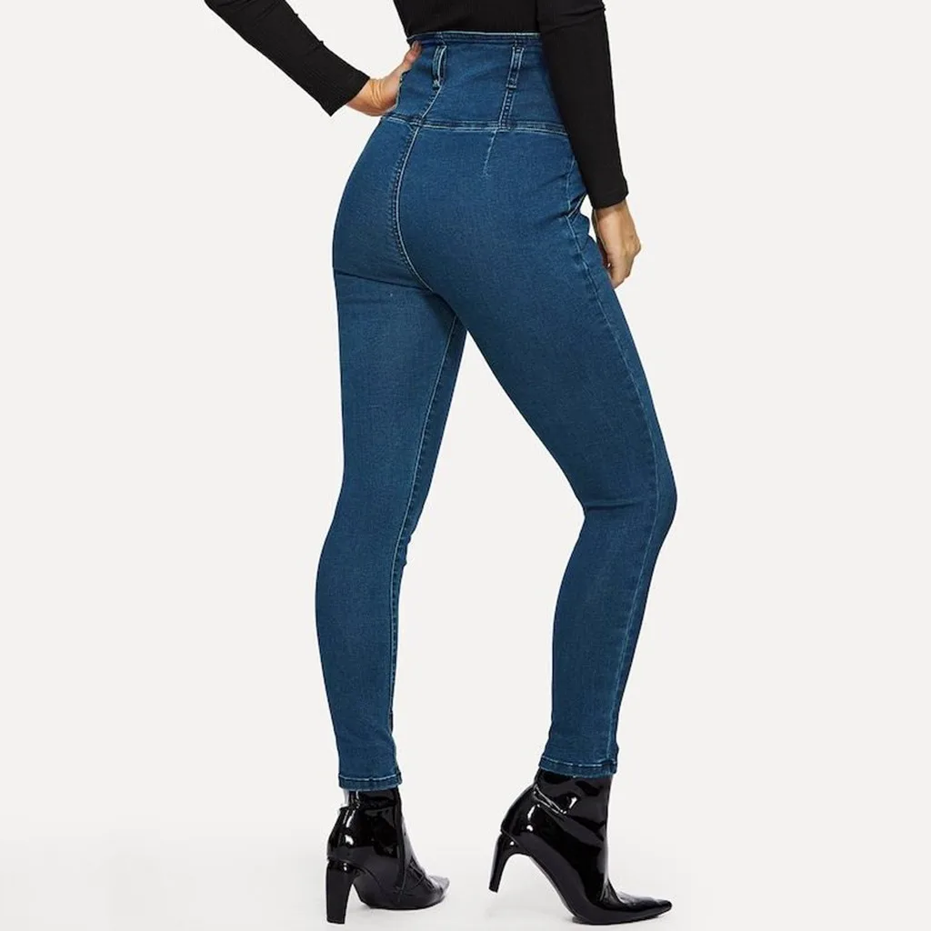 Women High Waist Jeans Skinny Jeans Woman Vintage Casual Drawstring Waist Denim Pants Boyfriend Jeans For Women Spodnie Damskie