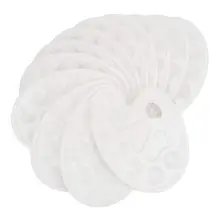 White Paint Tray Palettes with Ten-well Thumb Hole- 12 Pack