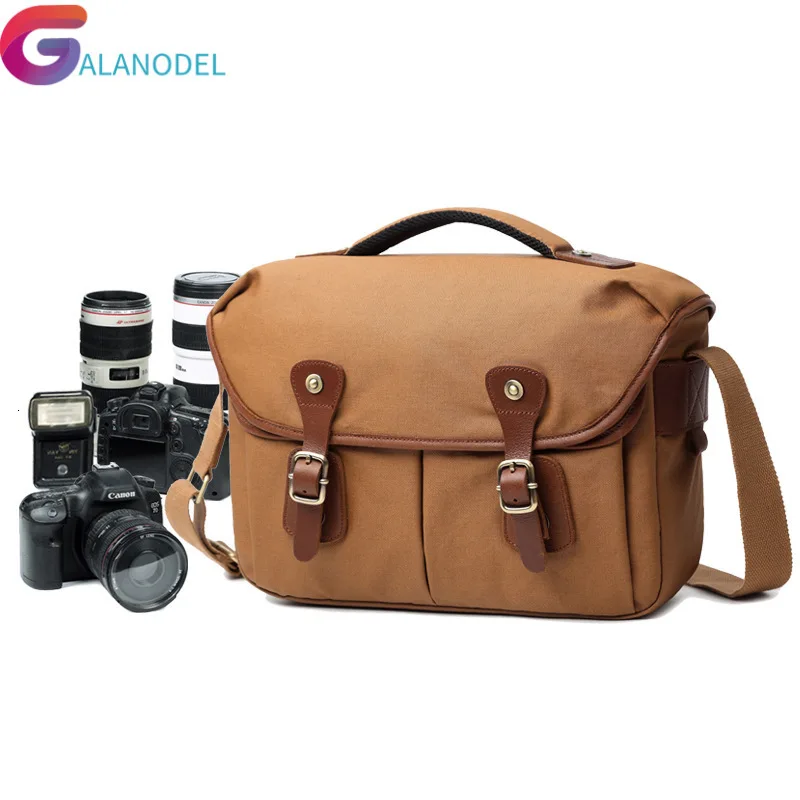 

SLR Canvas Vintage DSLR M160 Camera Bag Shoulder Strap Case Casual Shoulder Messenger Pack for Canon for Sony Waterproof Bag New