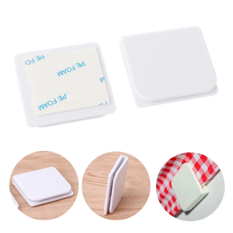 2Pcs Self adhesive Anti Splash Shower Curtain Clip Stop Water Leaking