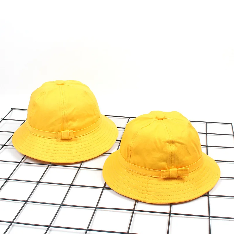 

Lovely Bucket Hat Student Yellow Traveling Hiking Hat Windproof Parent-child Fisherman Hat Sun Protection Hat Can Be Customized