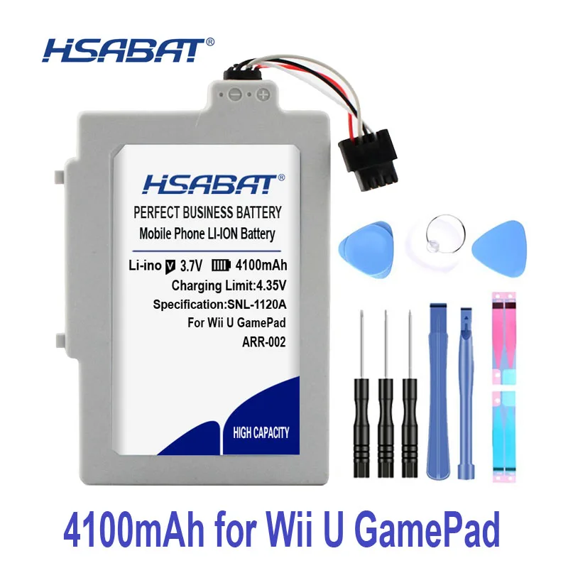 HSABAT 4100mAh ARR-002 Аккумулятор для wii U GamePad