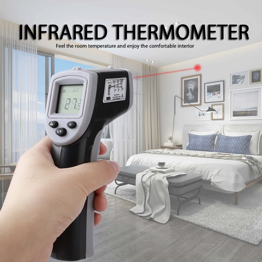 3-Button Industrial Thermometer GM320 (-50 ~ 380) Lcd Digital Infrared Thermometer Non-Contact Handheld Temperature Instrument