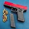 New Glock Toy Pistol Plastic EVA Foam Darts Bullets Gun Simulation Model Pistol Beginner Aim Train Handgun Air Gun Boys DIY Gift 1