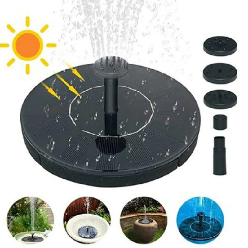 

Mini Solar Powered Fountain Garden Pool Pond Solar Panel Floating Fountain Garden Decoration Water Fountain Drop Shipping