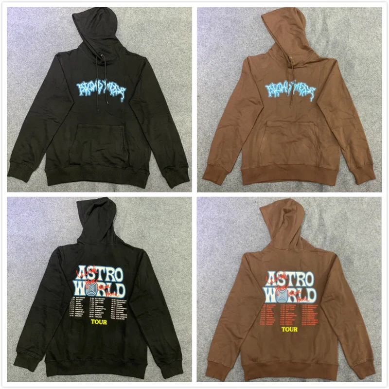 

TRAVIS SCOTT ASTROWORLD TOUR SICKO MODE Hoodies Men Women Casual High Quality Sweatshirt Men ASTROWORLD White Hoodie