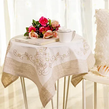 

Modern Lace Embroidery Table Cloth Pad Cup Table Mat Polyester Table Cover Dining Tablerunner Christmas &kitchen Tablecloth
