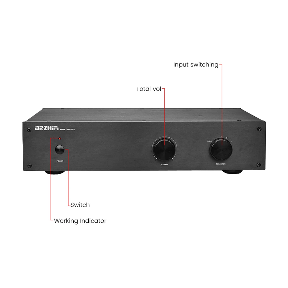 Усилитель мощности AIYIMA класса А HIFI 40Wx2 трубчатый предусилитель для фонографа