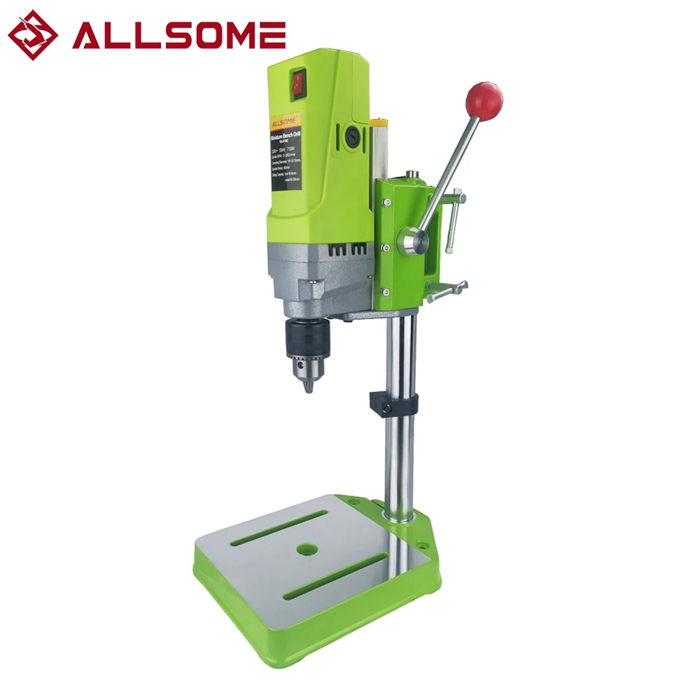 ALLSOME MINIQ BG-5156E Bench Drill Stand 710W Mini Electric Bench Drilling Machine Drill Chuck 1-13mm HT2600