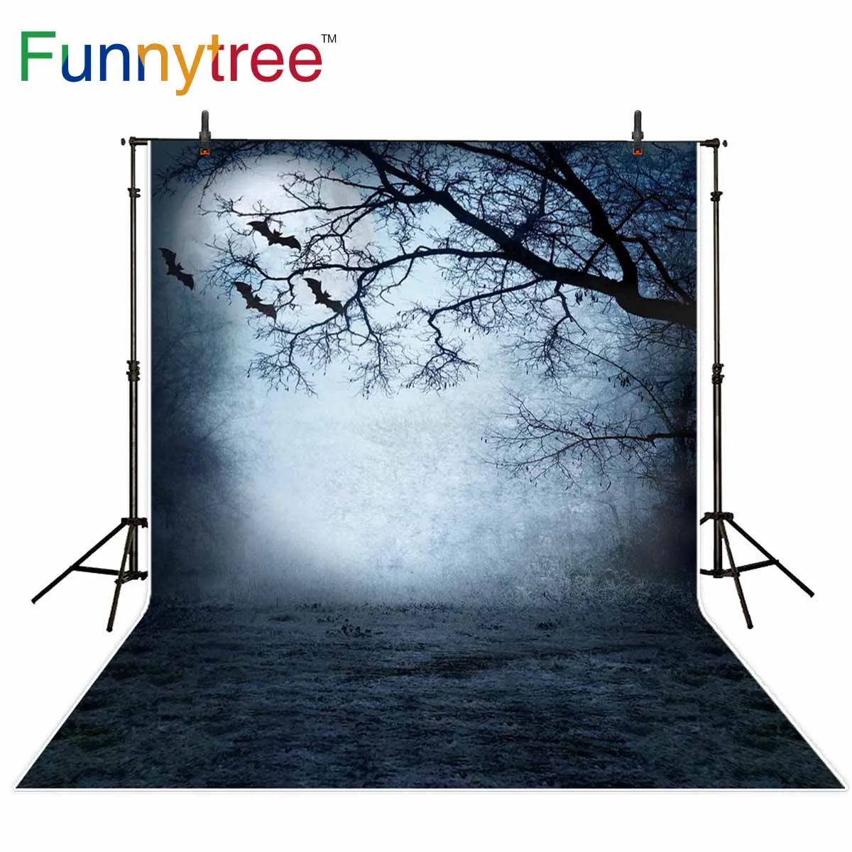 Funnytree Хэллоуин фон ночной террор дерево лес поле осень фотографии вечерние