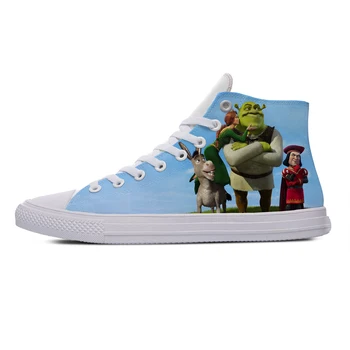 

Shrek Funny Cartoon Movie Hot Cool Fashion Casual Canvas Shoes High Top Breathable Lightweight Sneakers 3D Print For Men Women