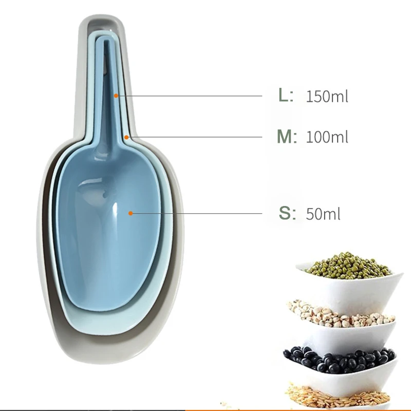 Cuillères Pour Aliments - Cuillère Doseuse Pour Aliments Secs De Cuisine | Louche Riz Avec Graduations Intégrées Et Étui Antihumidité Pour Service Cuisson Pâtisserie Animalerie