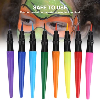 

8Pcs Body Painting Brush Pen Set Artistic Watercolour Drawing Pen Brush Pen Set Art supplies for parent-child interaction