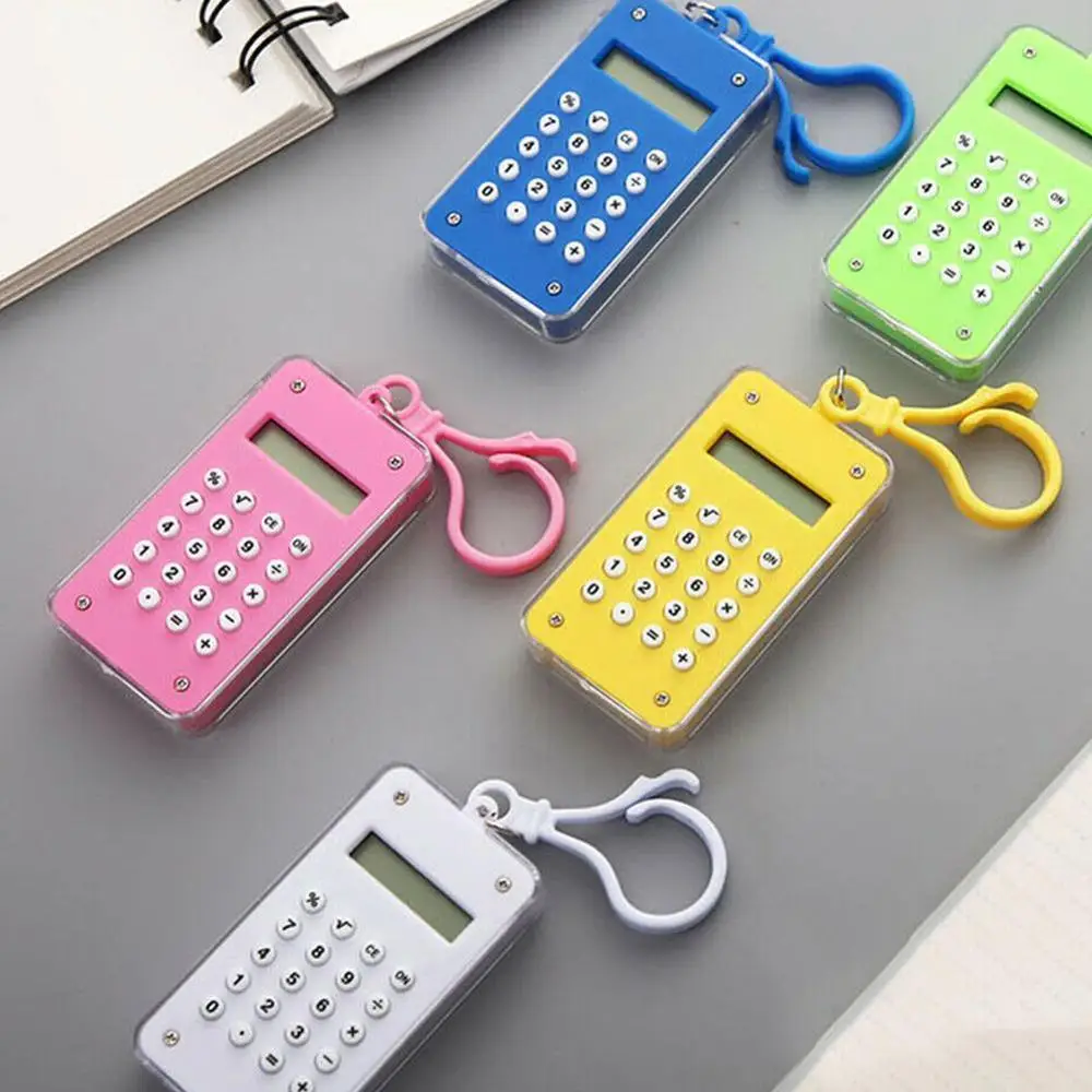 

Candy Color Mini Standard Function Calculator 8-digit Display with Hanging Buckle & Maze Diagram Student Electronic Calculator