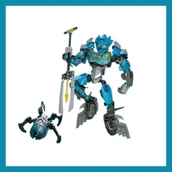 В наличии XSZ 707-3 BionicleMask светильник детский Cali Master of Water Bionicle строительный блок совместим с 70786 детские игрушки