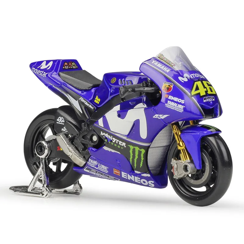 Maisto 1/18 1:18 весы WGP 18 Ducati Desmosedici Dovi No4 гоночные мотоциклы литые под давлением модели для мальчиков - Цвет: 2018 Yamaha No46