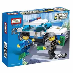 GonLeI gudi 9308A полицейский уход человек Пикап Набор строительных блоков Набор Модель Кирпичи игрушки подарок на день рождения для девочек