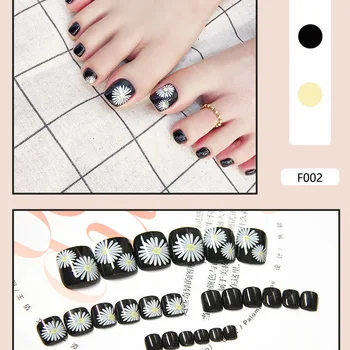 

Free Shipping Toe nail patch Removable, waterproof and long-lasting nail art stickers fake toenails finished toenail pieces