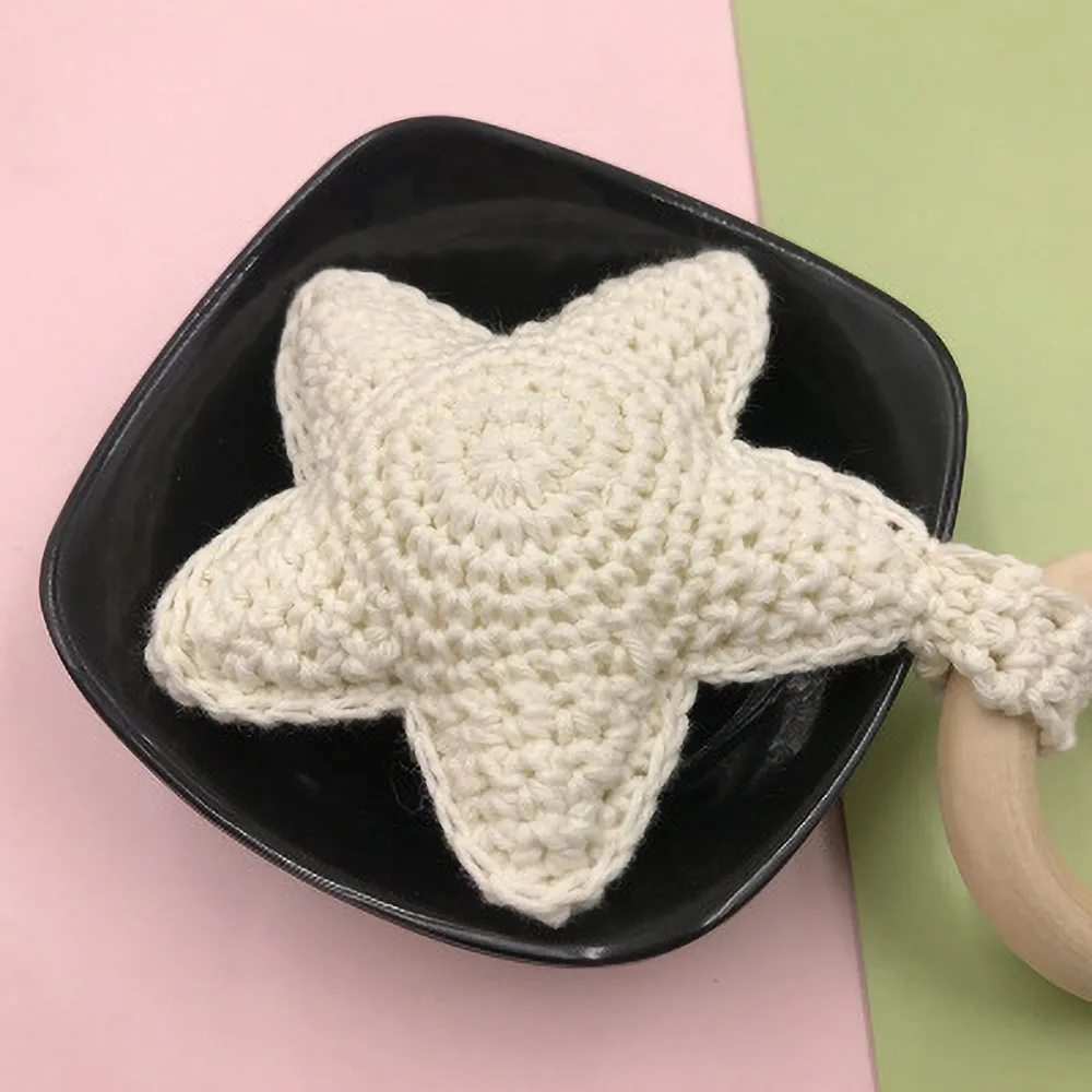 DIY Jewelry Baby Molar Teether Accessories Colored Crochet Star Baby Molar Bracelet Necklace Toy