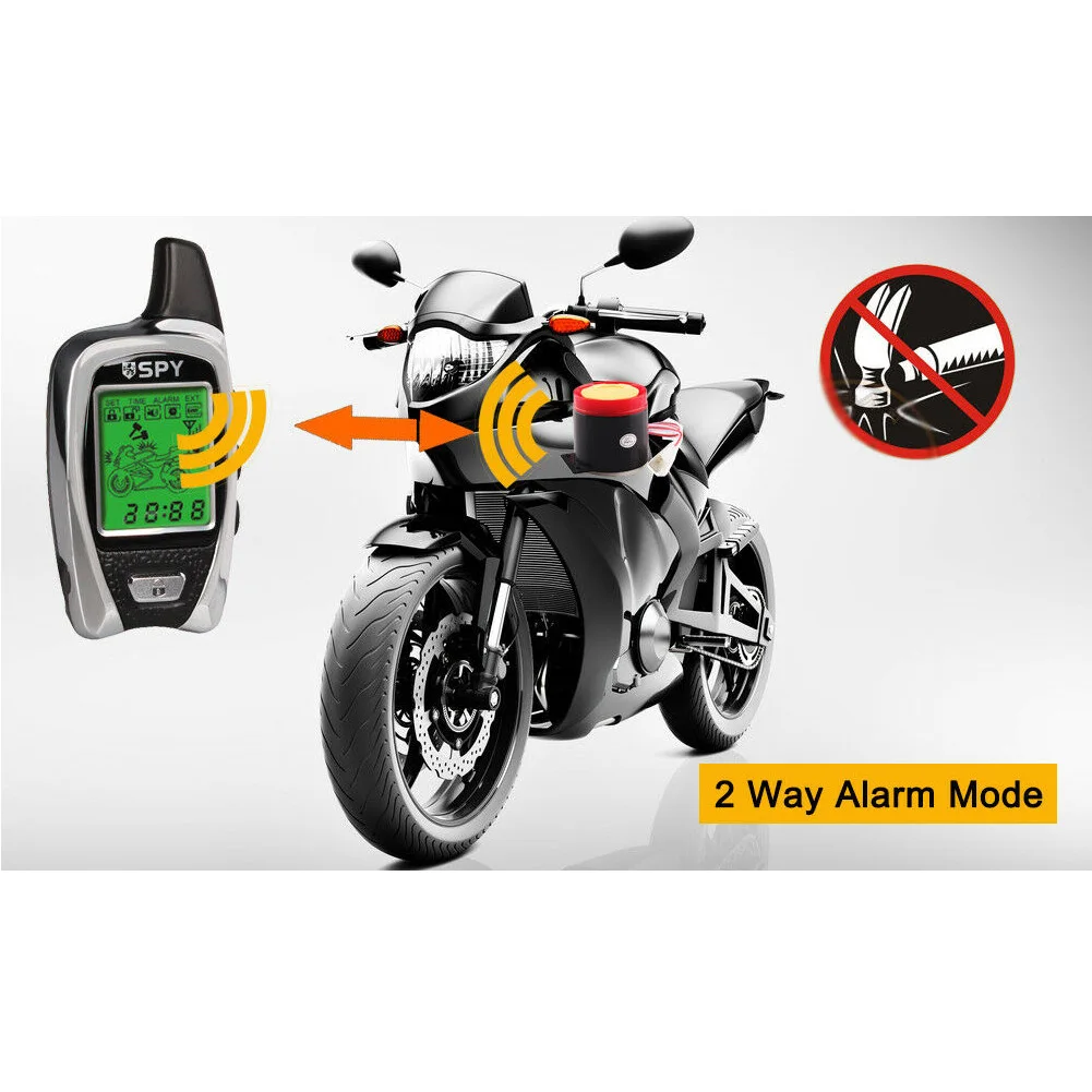 

SPY 5000M Universal Two Way Accessories ABS Sound Motorbike Security Anti-theft Motorcycle Alarm Set Remote Start Burglar