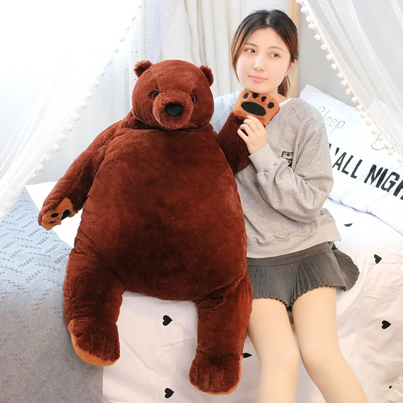 100cm Brown Teddy Bear DJUNGELSKOG Plush Toys Soft Stuffed Animal Plush  Bear Toy Cushion Doll for Girl Soft Pillow Drop Shipping
