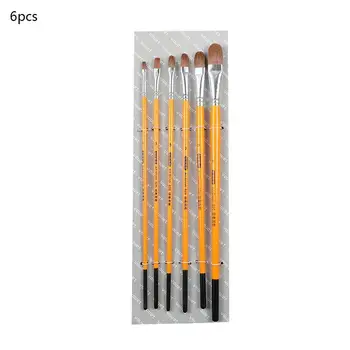 

6pcs/set Miniature Detail Paint Brush Set High Quality Drawing Brushes Art Oil Soft Pen Watercolor Supplies For Artist M0D3