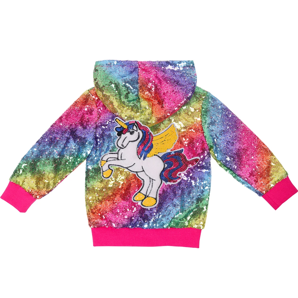 Chaquetas con brillo de unicornio para bebés y niñas, Sudadera con capucha dorada para fiesta, brillante para primavera y cumpleaños| Chaquetas y abrigos| - AliExpress