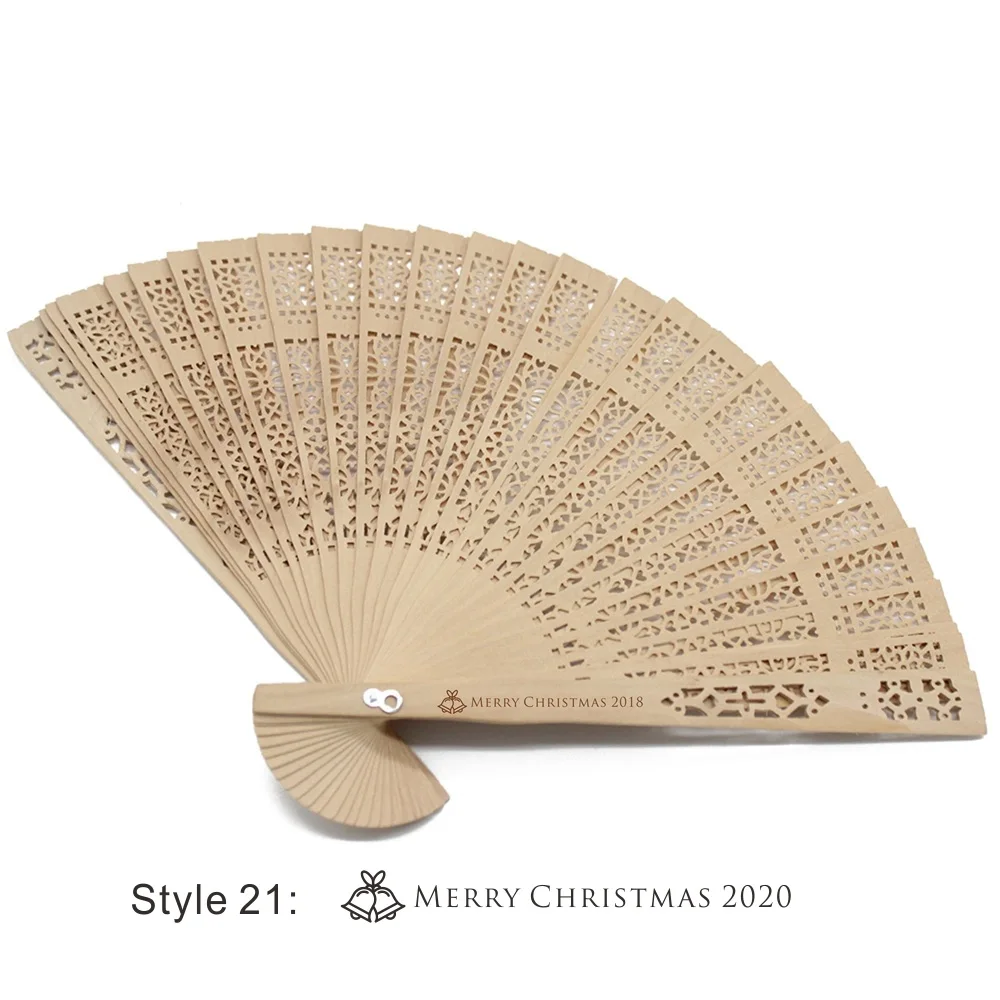 Style21 20 шт Персонализированная гравировка на дереве складной ручной вентилятор деревянные складные вентиляторы вечерние украшения свадебный подарок для предродовой вечеринки - Цвет: Style21