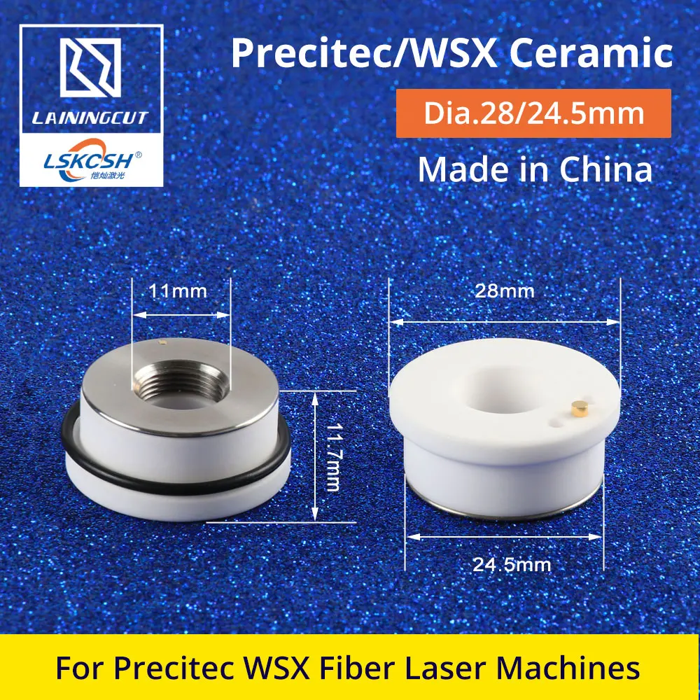 LSKCSH Precitec WSX OEM керамические кольца Dia.28/24,5 мм KT B2 CON P0571-1051-00001 для Precitec WSX HSG волоконная Лазерная режущая головка