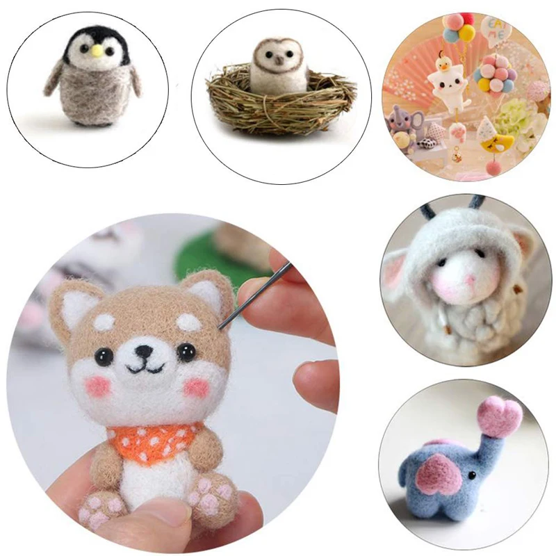 KAOBUY Starter Needle Felting Kit Beginner, Cute Animals DIY Needle Felting  Kit with Photo Frame, Instructions, Supplies - AliExpress