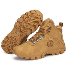 Зимняя походная обувь; мужские уличные кроссовки; теплые плюшевые тактические ботинки; мужские Нескользящие треккинговые ботинки; зимние походные ботинки; botas hombre