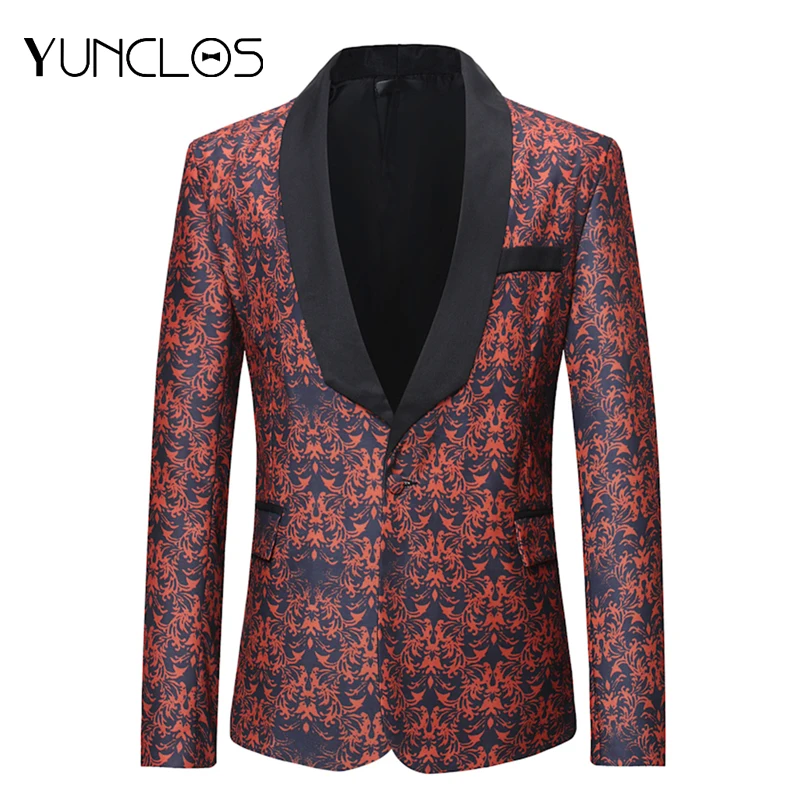 

YUNCLOS Hot Selling Men Suit Single Breasted Wedding Party Blazer Slim Fit Jacket Fashion Banquet &Prom Blazer
