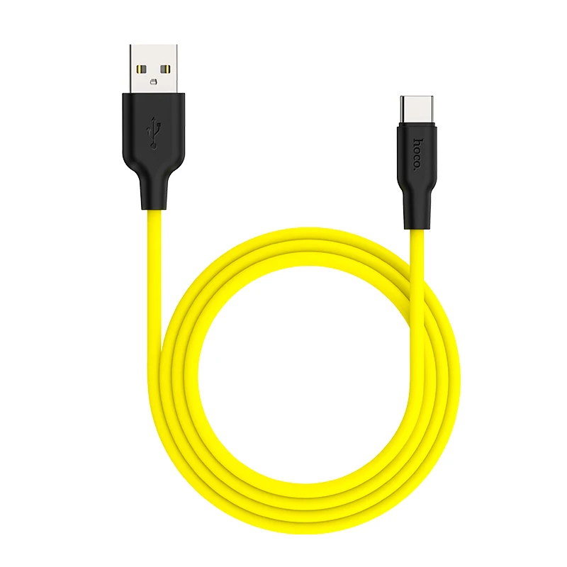 HOCO X21Plus, 20 шт./лот,, 2 м, мягкий силиконовый usb-кабель для iPhone, кабель типа C, микрокабель для samsung USB-C, зарядный провод