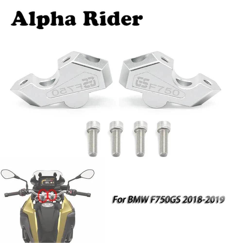 

18-19 F750GS Motorcycle 22MM Handlebar Riser Fat HandleBars Clamp Height up For BMW F750 GS 2018 2019 Backward Extend Adapters