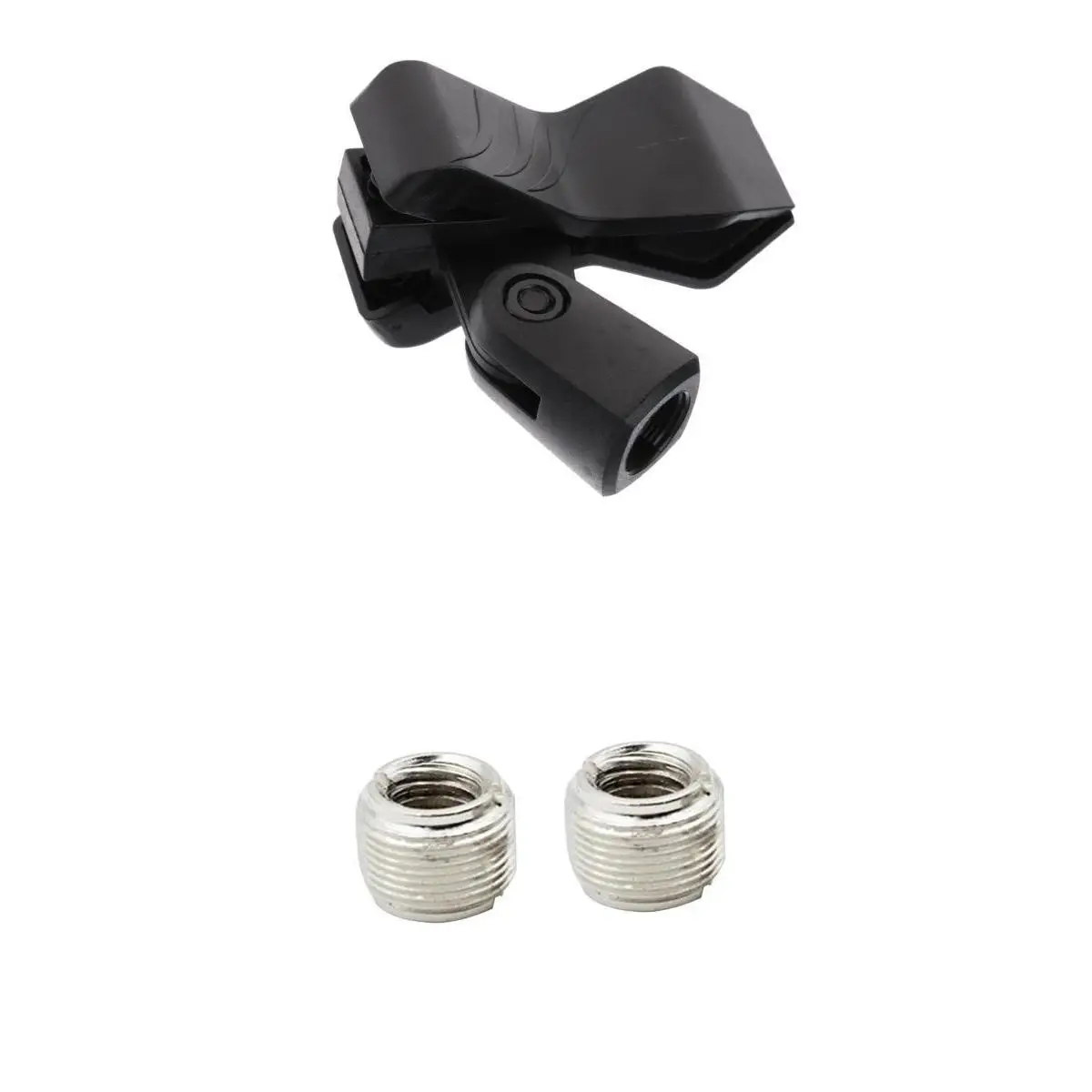 

2x Microphone Clamp Clip Microphone Clip Screw Nut Screw Connector